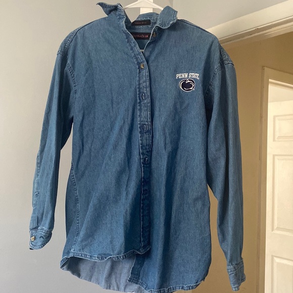 ultra club Tops - Penn State University Denim Button Up